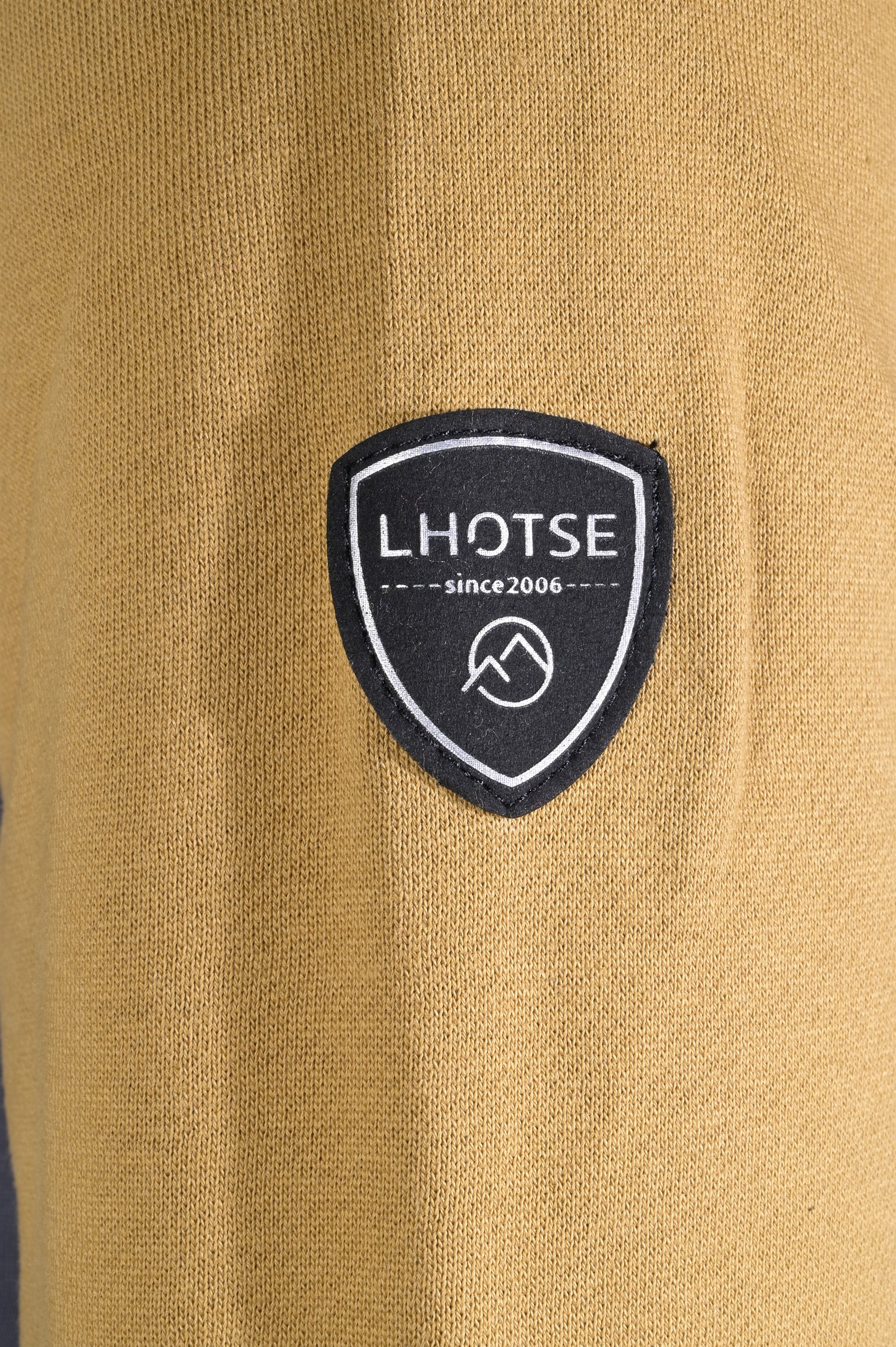 Sweat de sport avec capuche homme LHOTSE Oleg Gris anthracite Jaune moutarde 5