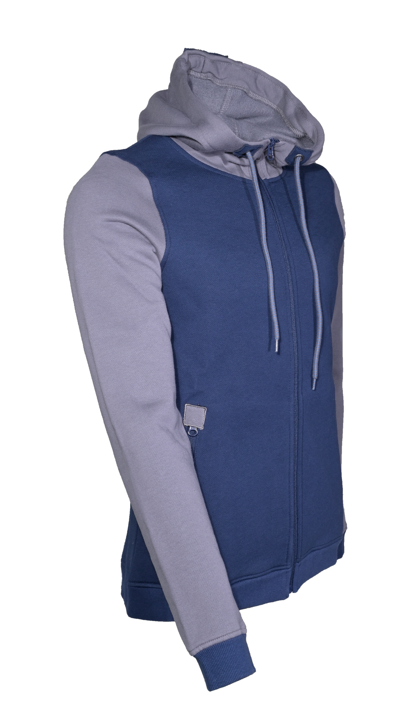 Sweat de sport avec capuche homme LHOTSE Oleg Bleu marine Gris 4