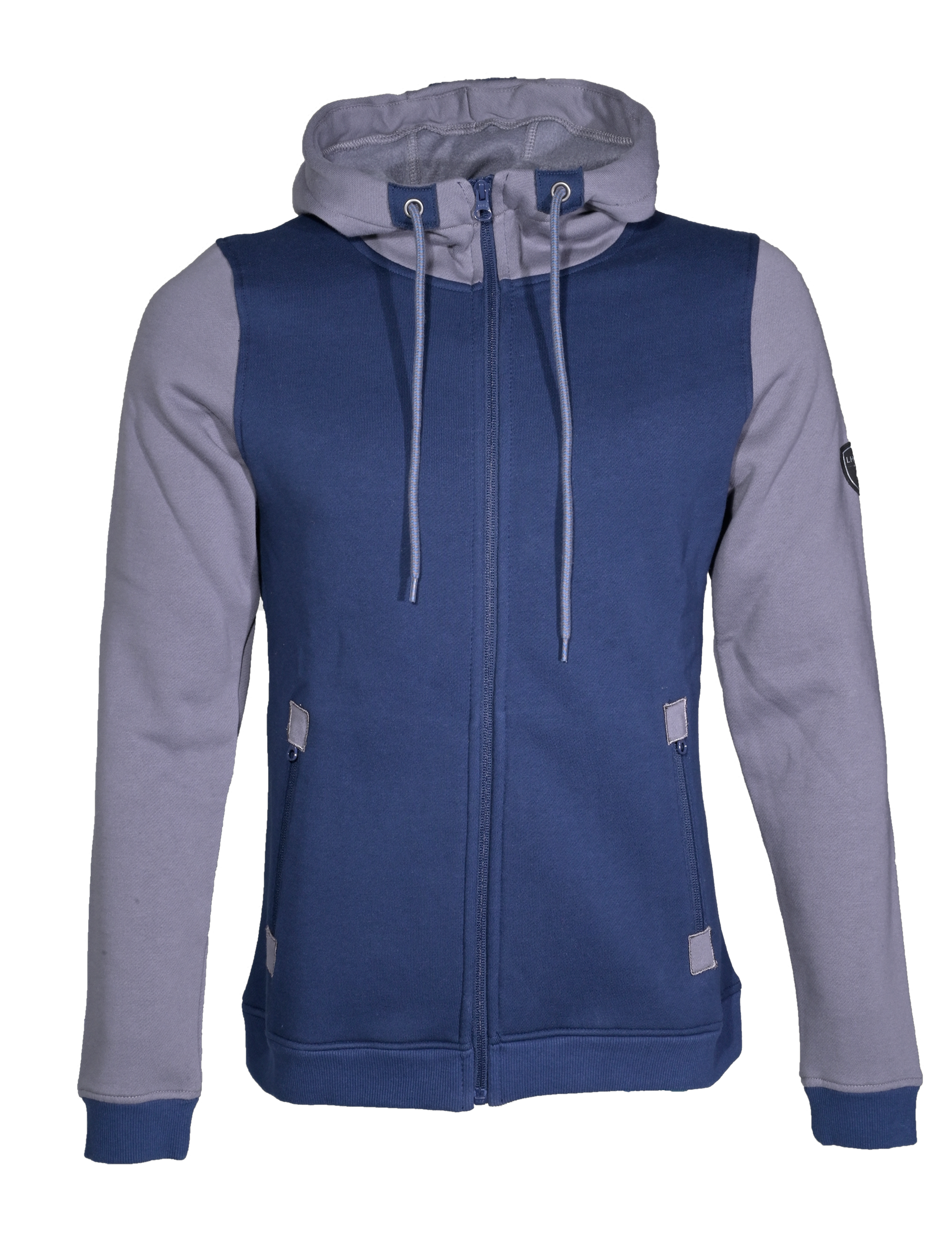 Sweat de sport avec capuche homme LHOTSE Oleg Bleu marine Gris 1