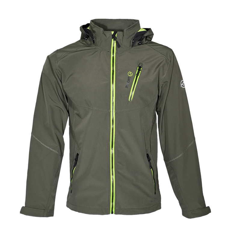 Veste softshell déperlante et respirante homme LHOTSE Sandro Vert olive 1 (2)