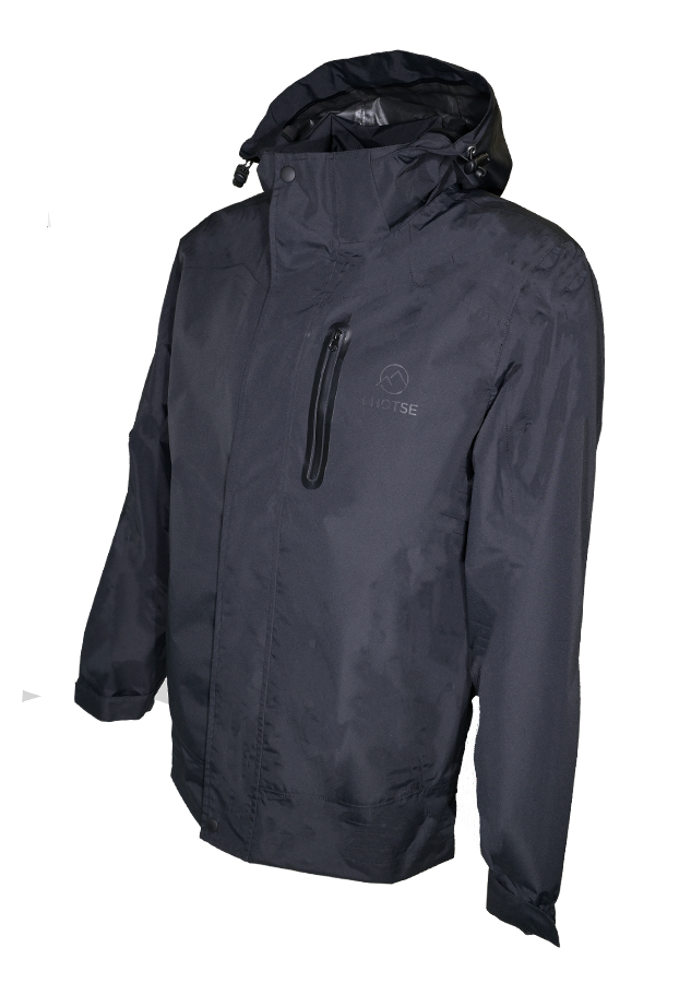 Coupe-vent imperméable de sport à capuche homme LHOTSE Tornado Noir 2