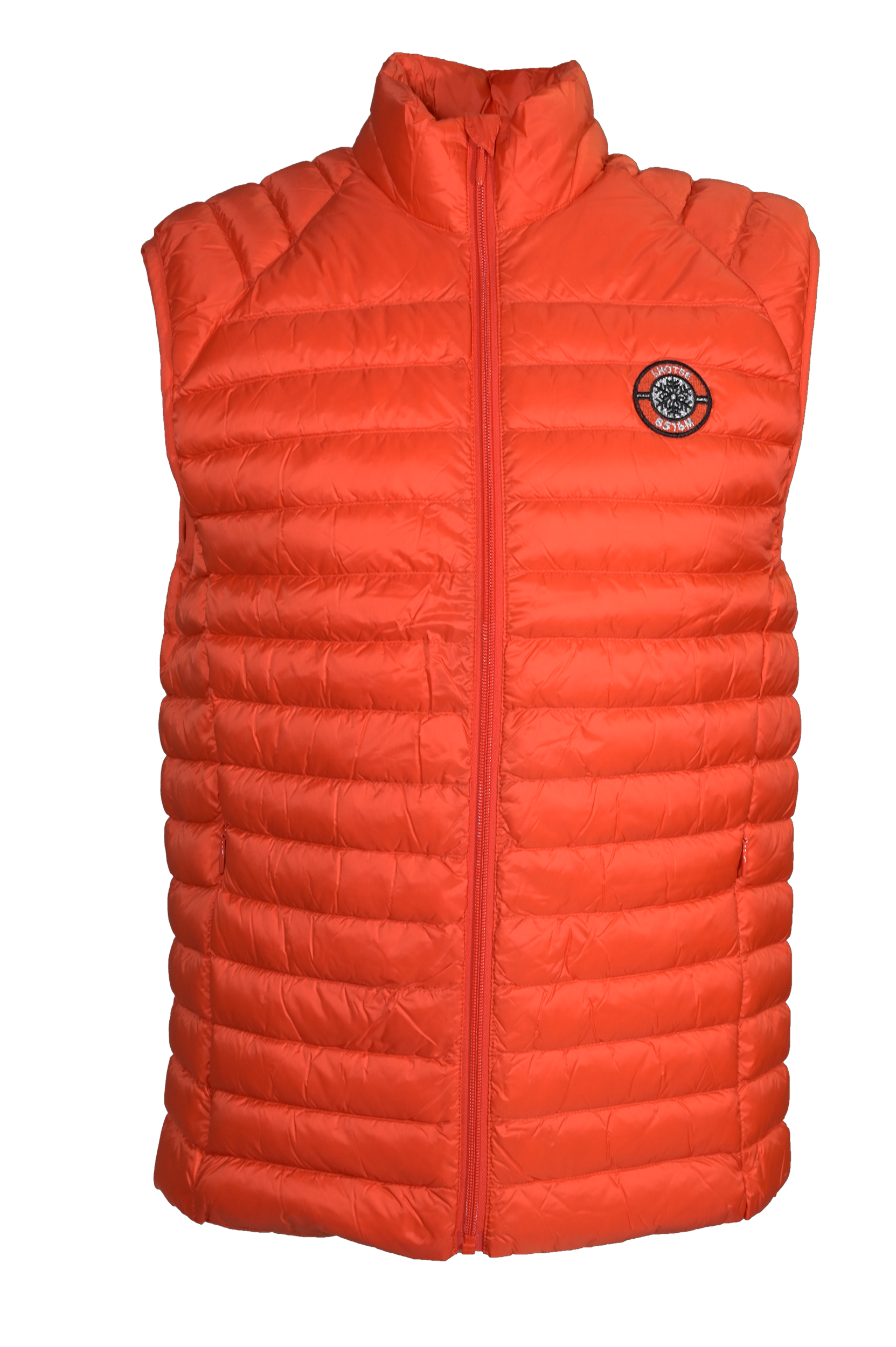 Doudoune de sport sans manches sans capuche homme LHOTSE Po Orange 1