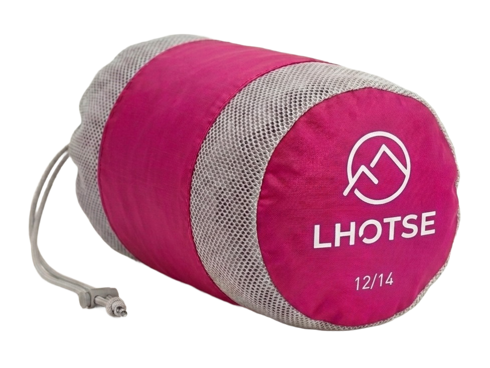 Coupe-vent imperméable de sport enfant LHOTSE Sunrise Rose fuschia Blanc 2