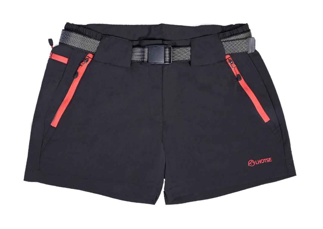 Short de randonnée avec ceinture femme LHOTSE Sonya Noir 1