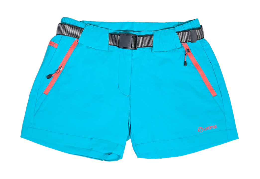 Short de randonnée avec ceinture femme LHOTSE Sonya Bleu turquoise 1