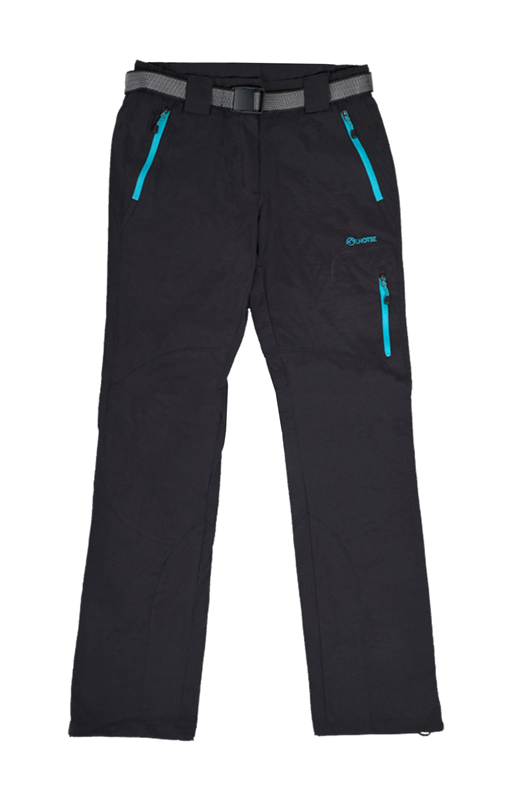 Pantalon de randonnée avec ceinture femme LHOTSE Julietta noir 1