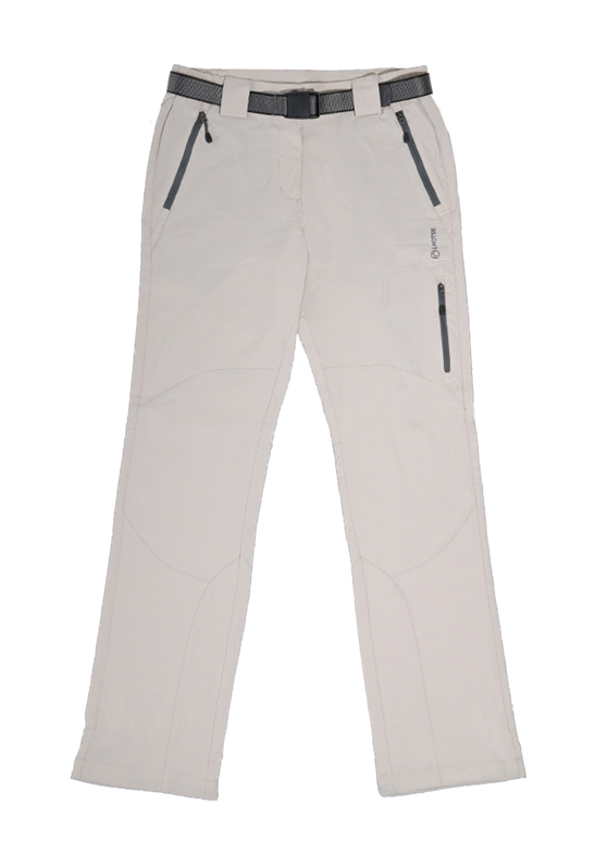 Pantalon de randonnée avec ceinture femme LHOTSE Julietta Gris sable 1