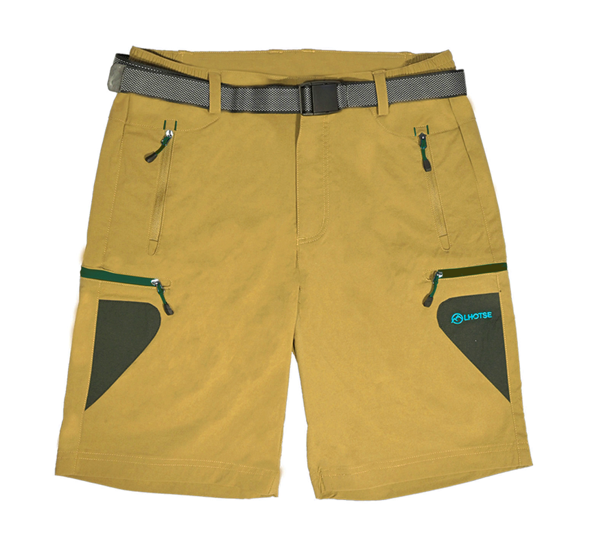 Bermuda de randonnée avec ceinture homme LHOTSE Hilario Jaune Moutarde 1