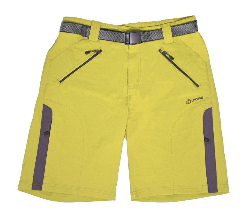 Bermuda de randonnée avec ceinture homme LHOTSE Chuck Jaune citronnelle 1