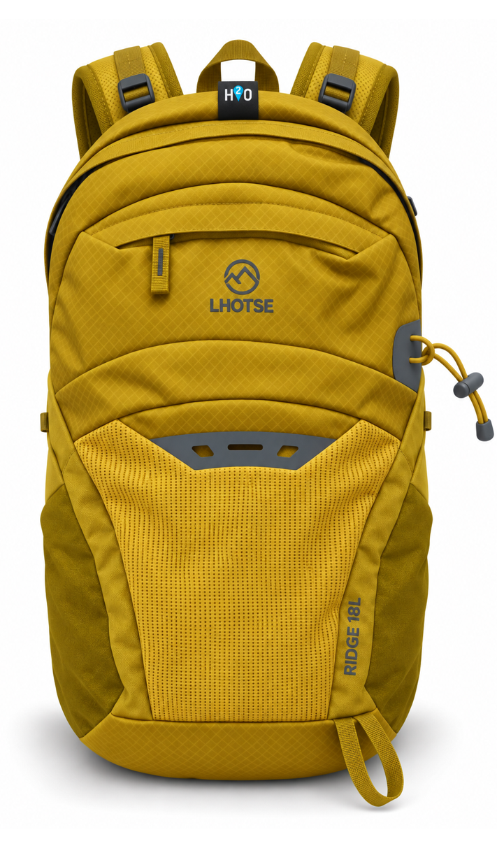 Sac à dos pratique et déperlant 18 litres unisexe LHOTSE Ridge Jaune citronnelle 5