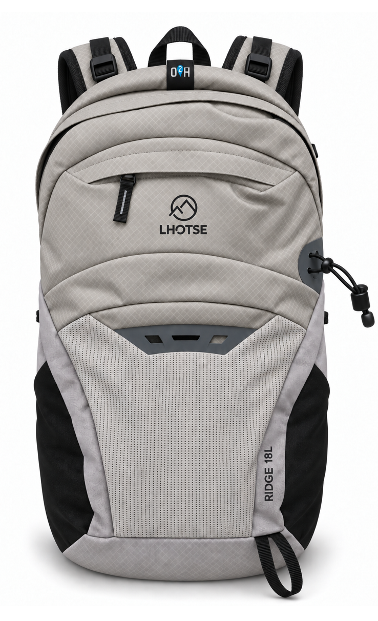 Sac à dos pratique et déperlant 18 litres unisexe LHOTSE Ridge Gris sable 5