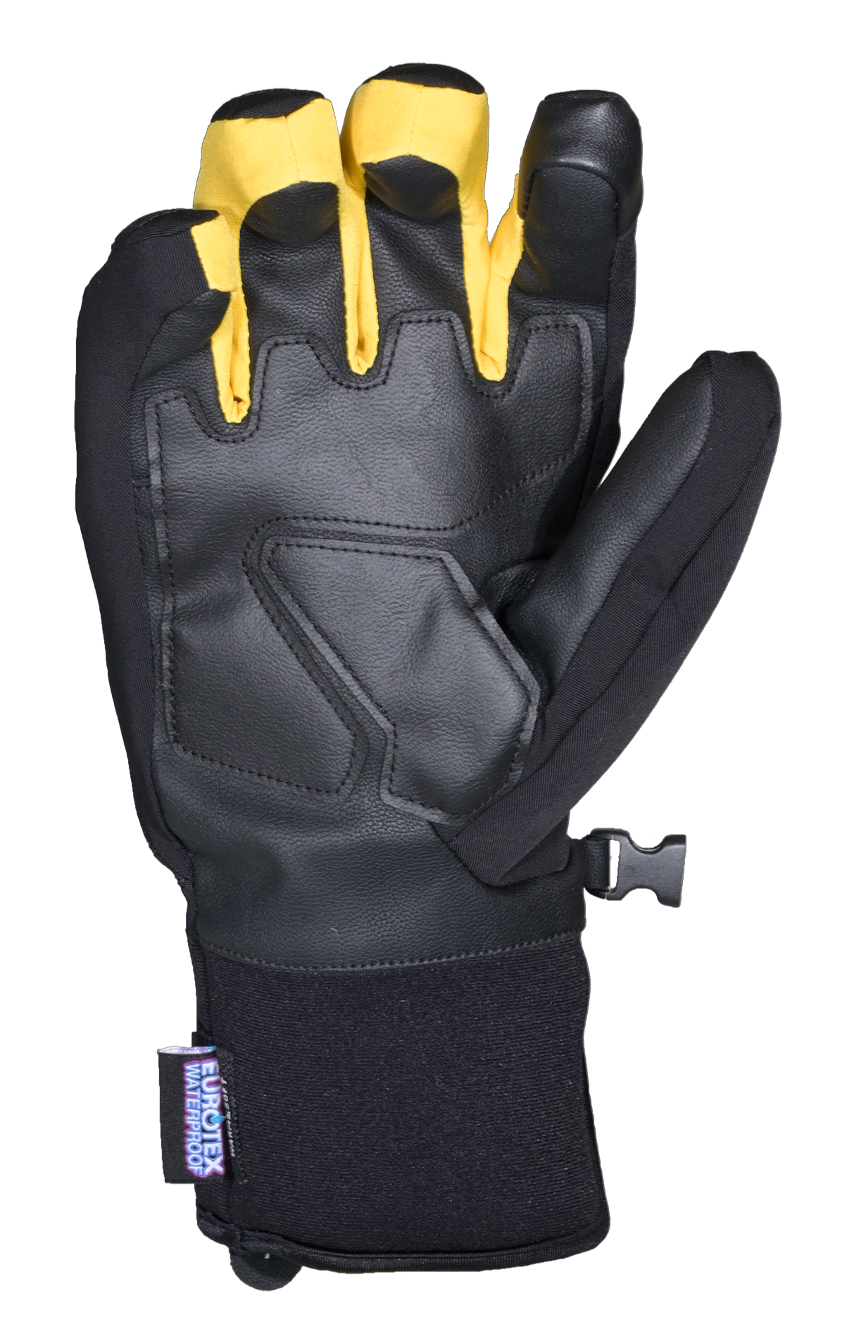Gants chauds et imperméables homme LHOTSE Baki Noir jaune 2