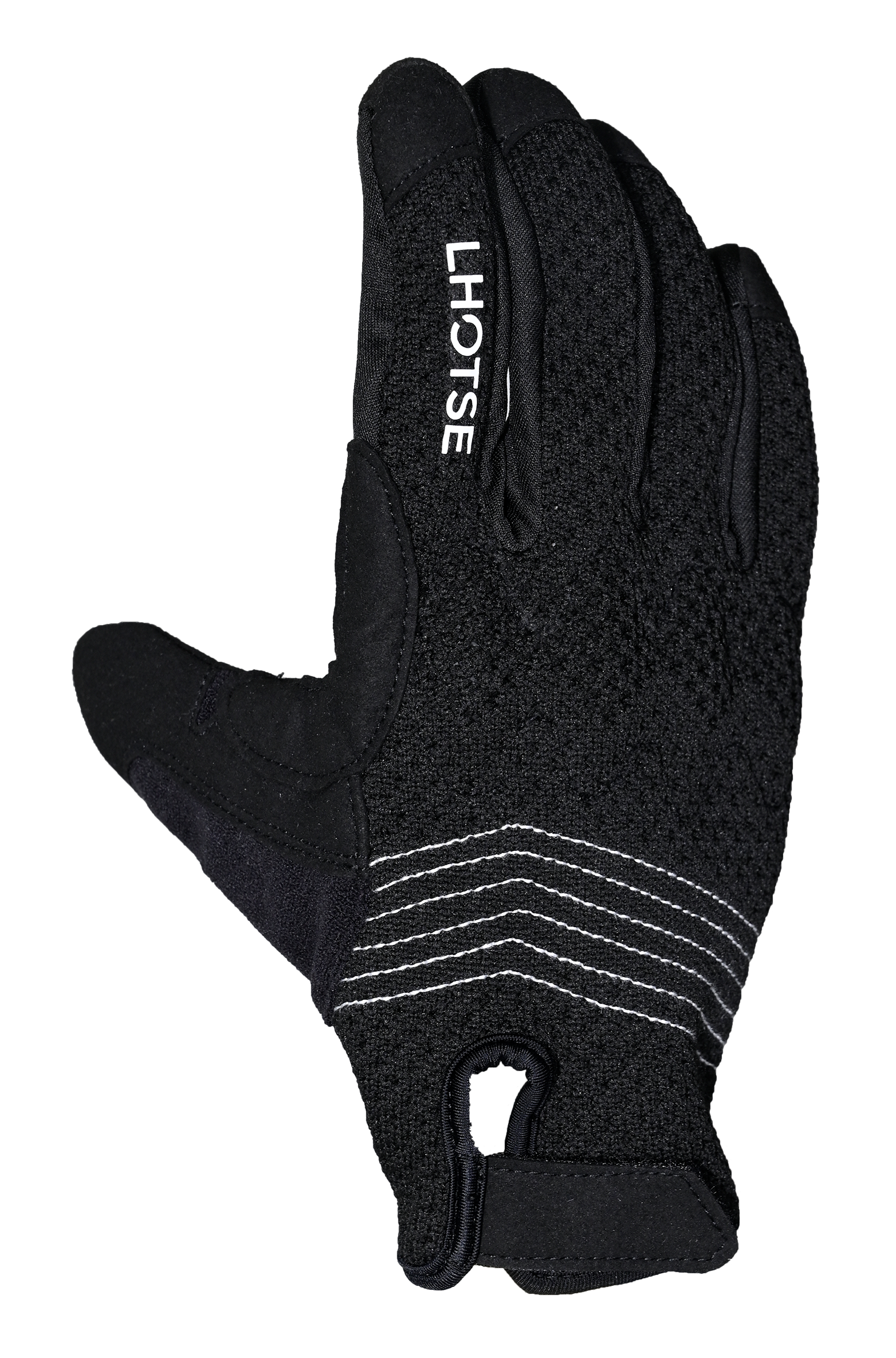 Gants avec grip marche nordique et cyclisme femme LHOTSE Derny noir 1