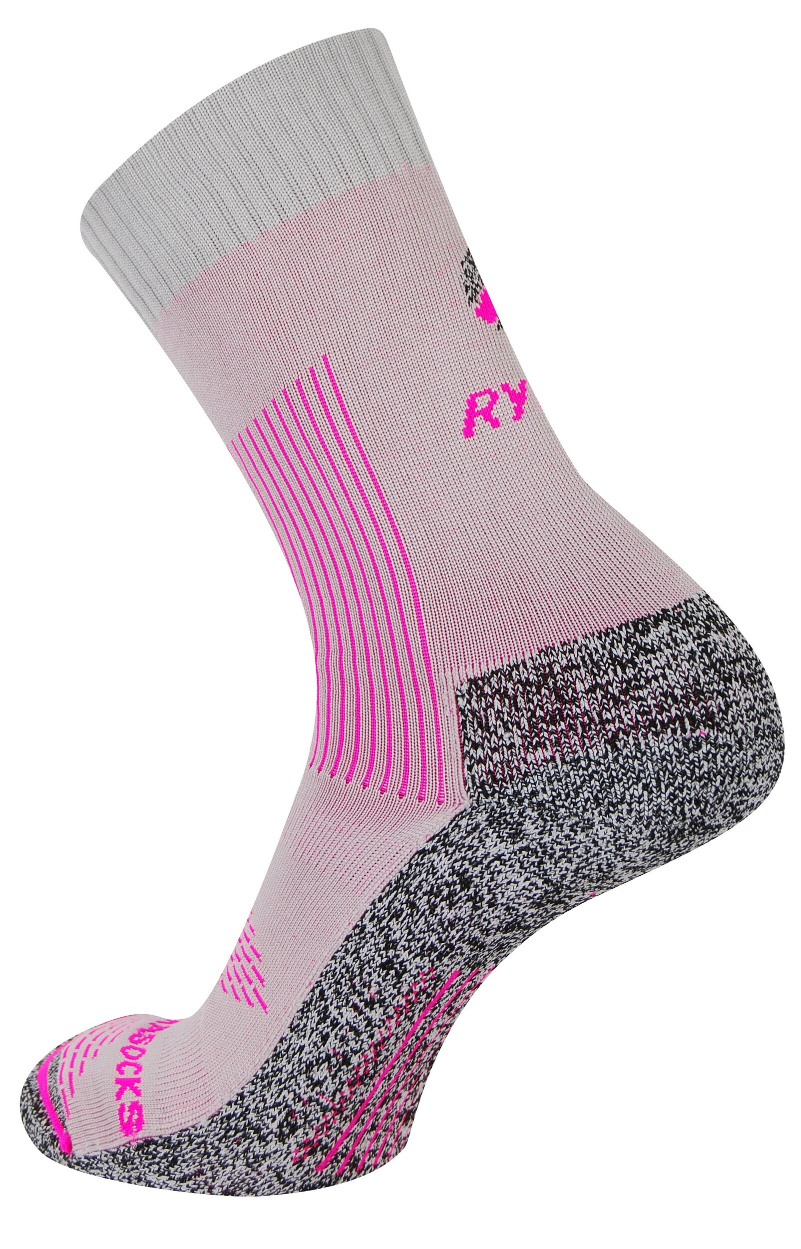 1079 Chaussettes jarrette marche-randonnée Rywan BI-CLIMASOCKS Randonnée Hiking Gris clair Gris Foncé Rose 2