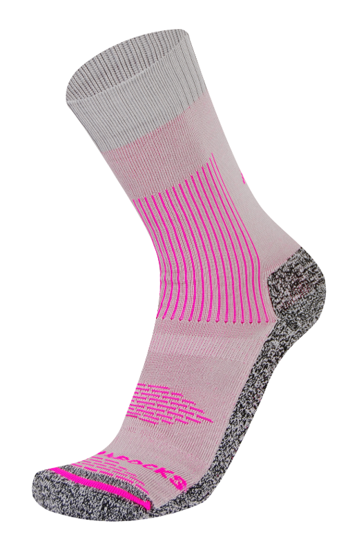 1079 Chaussettes jarrette marche-randonnée Rywan BI-CLIMASOCKS Randonnée Hiking Gris clair Gris Foncé Rose