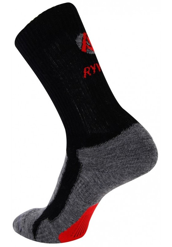 1651 Chaussettes jarrette activités hivernales RYWAN NORDIC MERINOS ski nordique Noir Gris Rouge 2