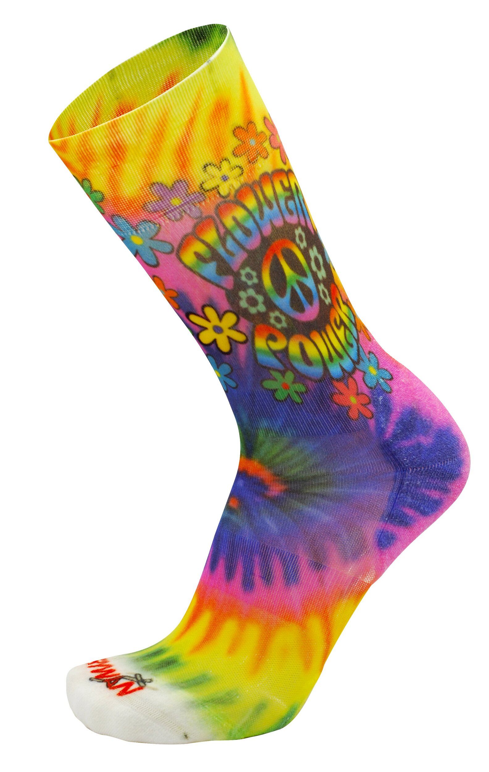 1846 Chaussettes jarrette running-trail Rywan NO LIMIT GRAPHIK Flower Power Jaune Bleu Rose
