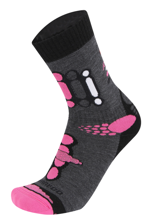 1847 Chaussettes jarrette marche-randonnée Rywan LAVAREDO Randonnée hiking Noir Gris Rose