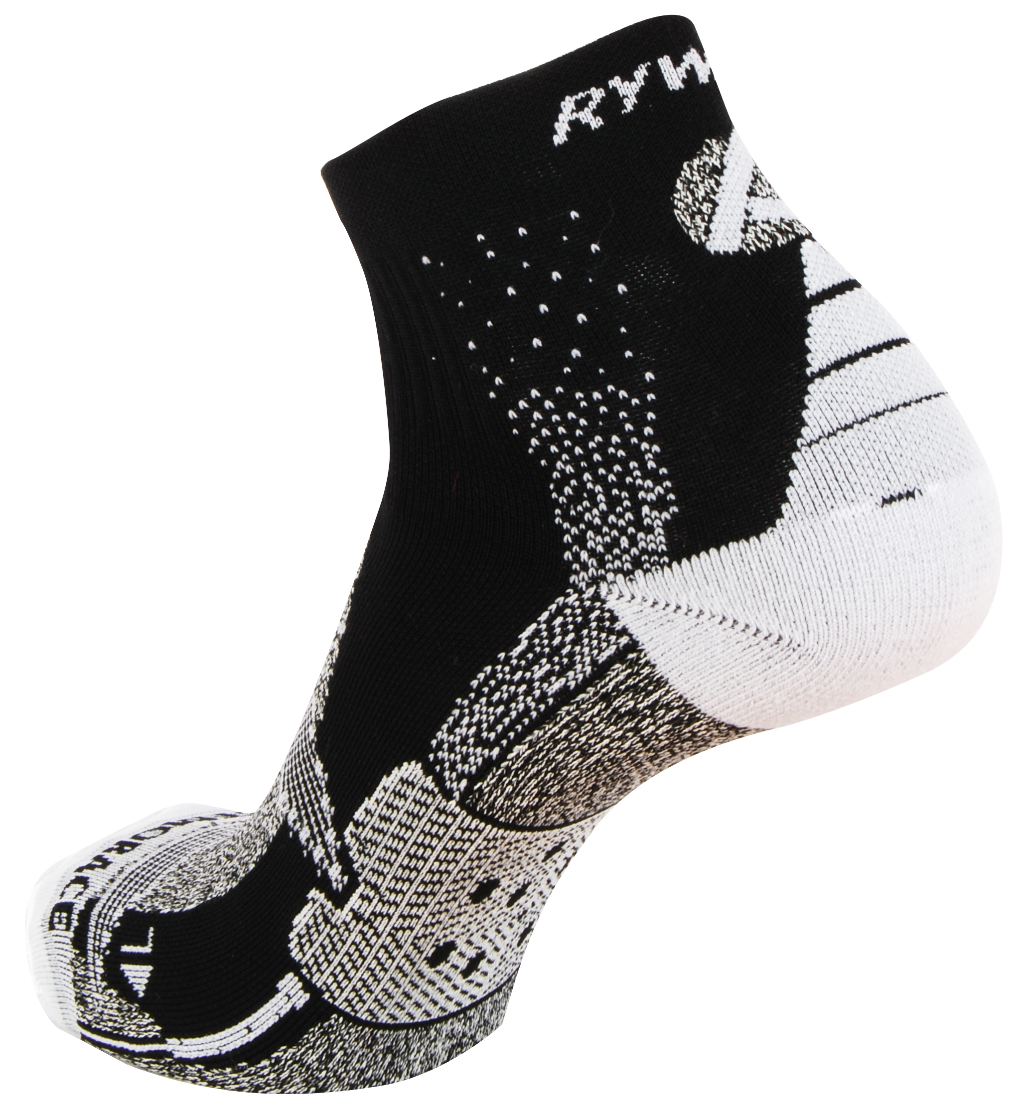 1020 Chaussettes tige courte running-trail RYWAN ATMO RACE CLIMASOCKS Stabilize Compression Noir Gris Blanc 3 2