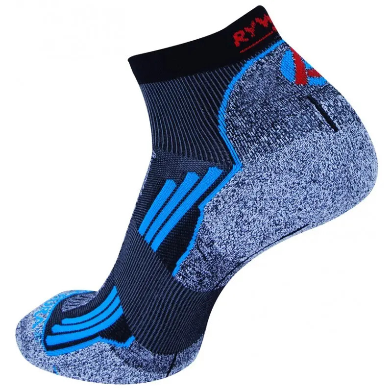 1044 Chaussettes tige courte running-trail RYWAN NO LIMIT TRAIL Trail Endurance Noir Gris Bleu 2