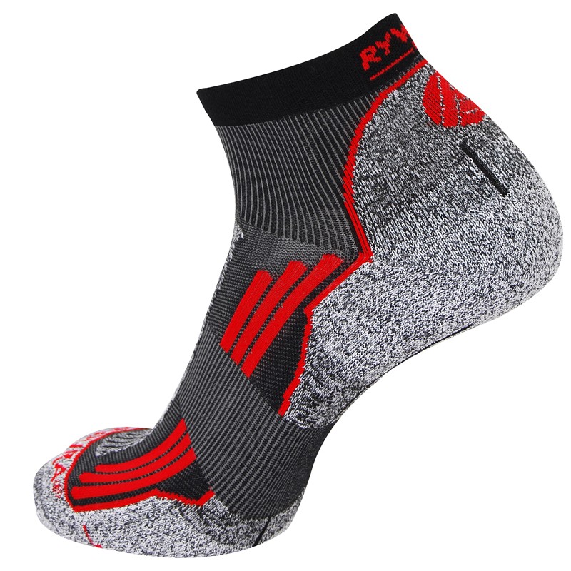 1044 Chaussettes tige courte running-trail RYWAN NO LIMIT TRAIL Trail Endurance Noir Gris Rouge 2