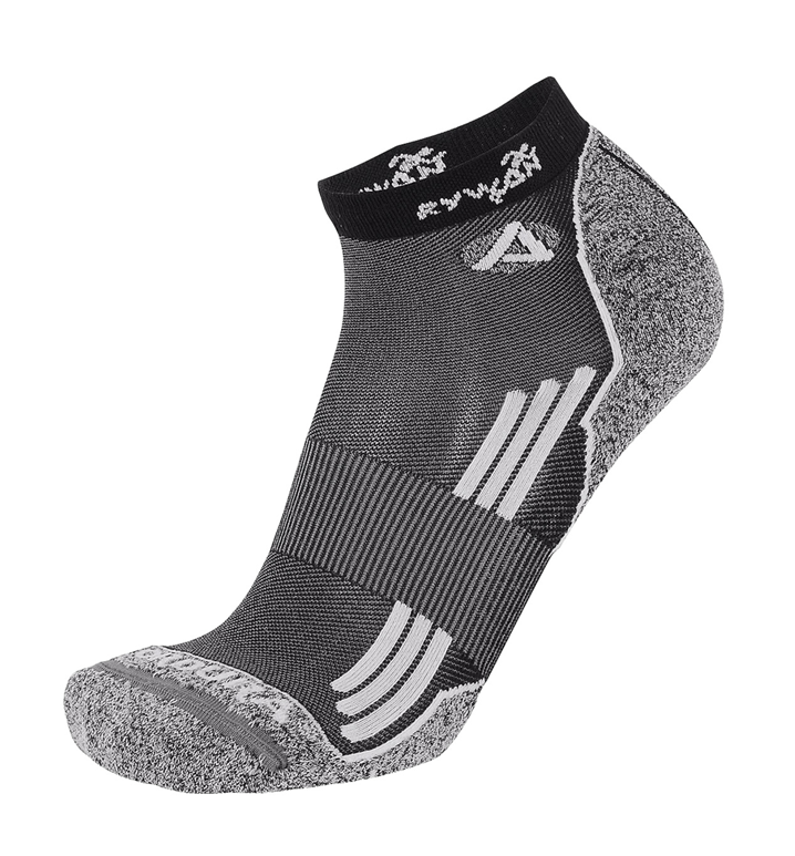 1065 Chaussettes tige courte running-trail RYWAN NO LIMIT RUNNING Running Endurance Noir Gris Blanc