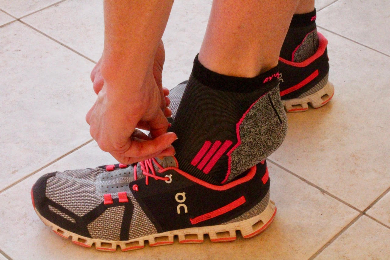 1065 Chaussettes tige courte running-trail RYWAN NO LIMIT RUNNING Running Endurance Noir Gris Rose 3