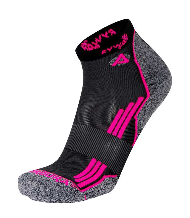 1065 Chaussettes tige courte running-trail RYWAN NO LIMIT RUNNING Running Endurance Noir Gris Rose