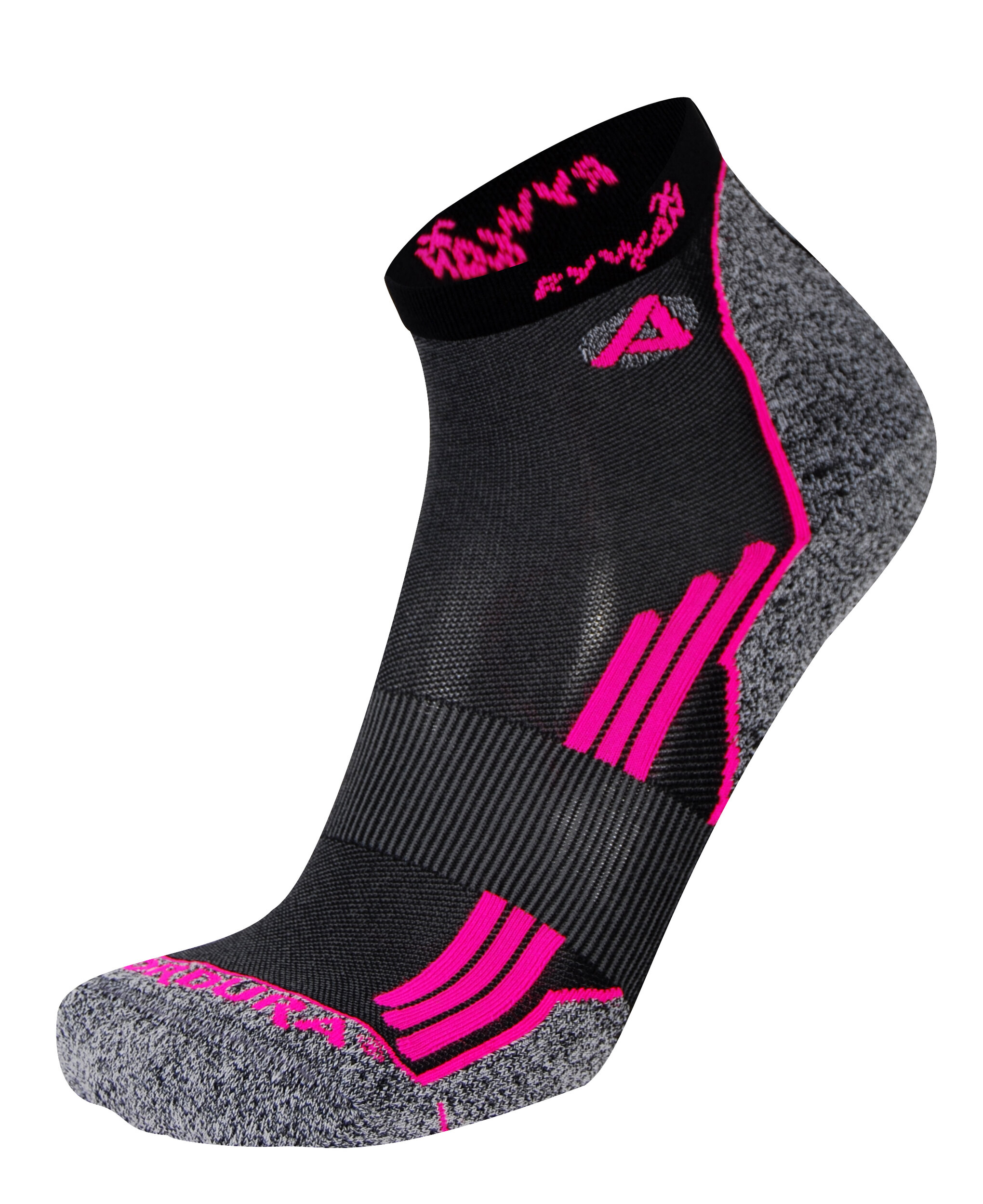 1065 Chaussettes tige courte running-trail RYWAN NO LIMIT RUNNING Running Endurance Noir Gris Rose