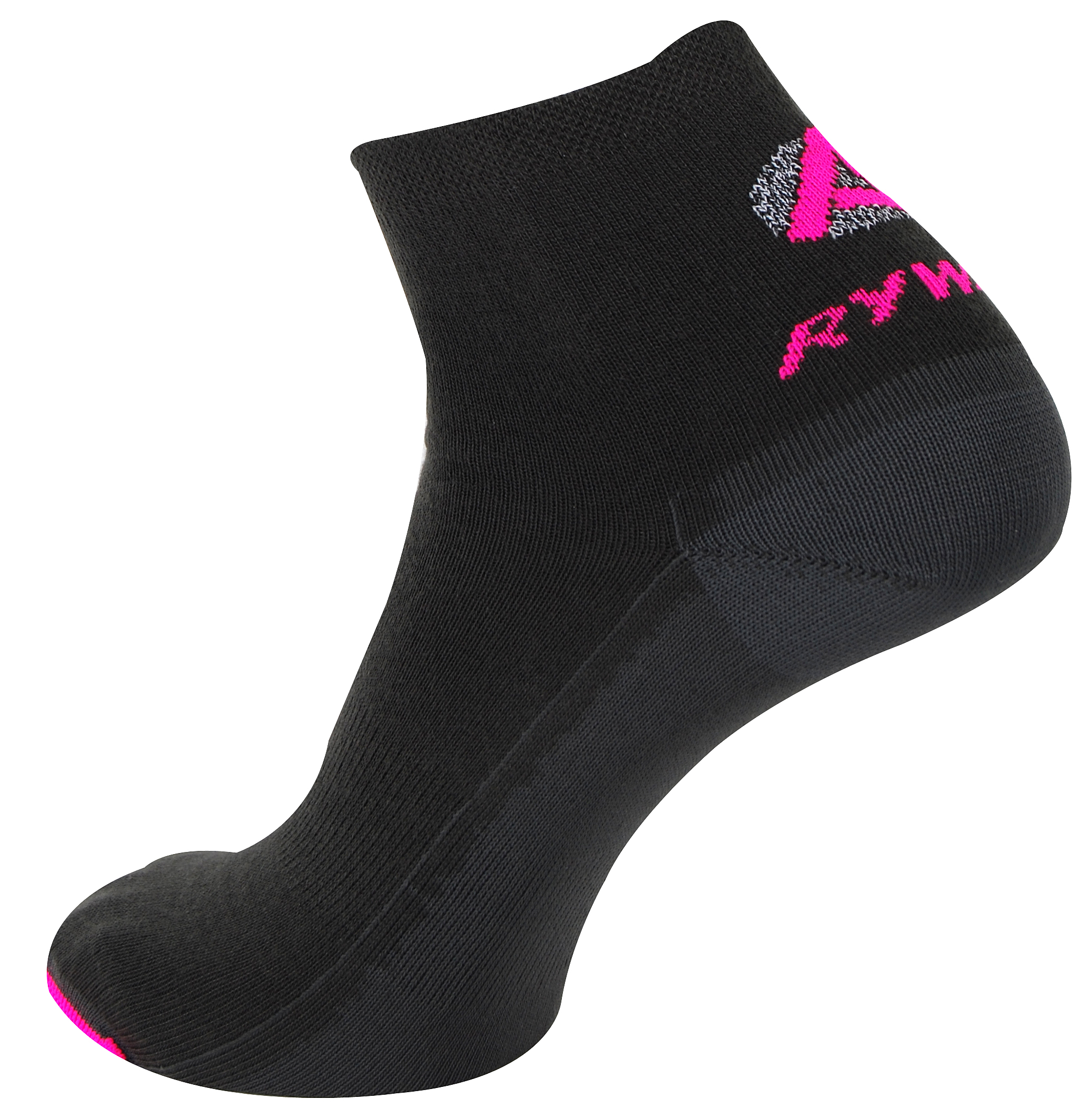 1067 Chaussettes tige courte marche-radonnée Rywan BI-SOCKS RANDO ORIGIN Stop Ampoules Noir Rose 2