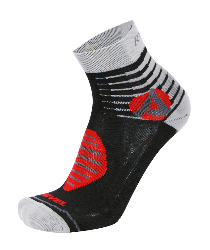 2209 Chaussettes tige courte marche-randonnée Rywan TRAVEL Courte Lot de 2 paires Noir Gris Rouge 1