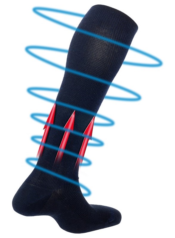 1521 Chaussettes mi-bas Rywan Après sport Récupération Bleu marine 2