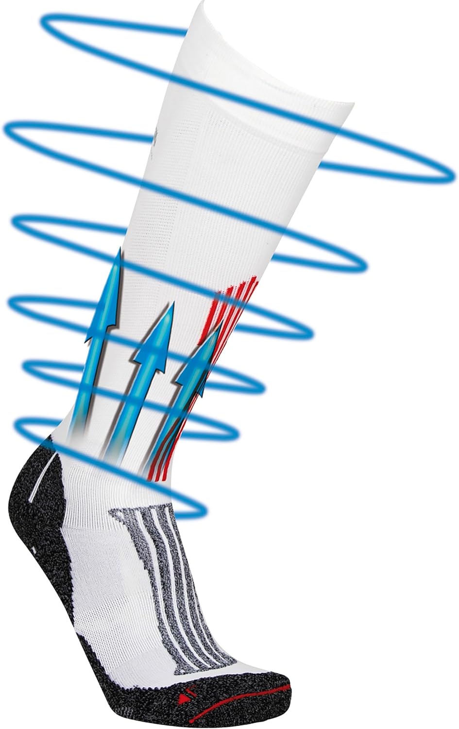 1884 Chaussettes mi-bas running-trail Rywan COMPRIM RUN COMPRESSION RUNNING Noir Gris Rouge 3