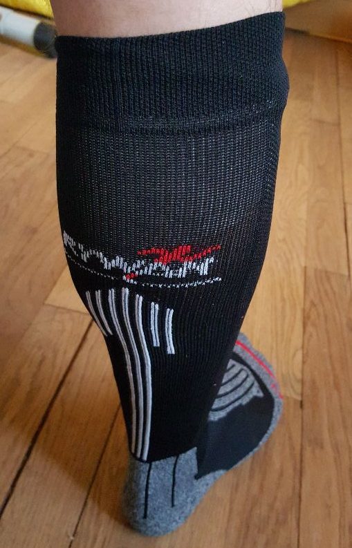 1884 Chaussettes mi-bas running-trail Rywan COMPRIM RUN COMPRESSION RUNNING Noir Gris Rouge 4