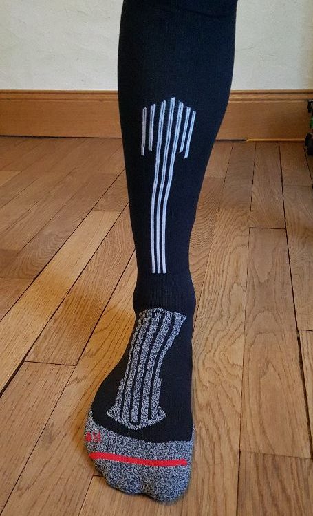 1884 Chaussettes mi-bas running-trail Rywan COMPRIM RUN COMPRESSION RUNNING Noir Gris Rouge 5