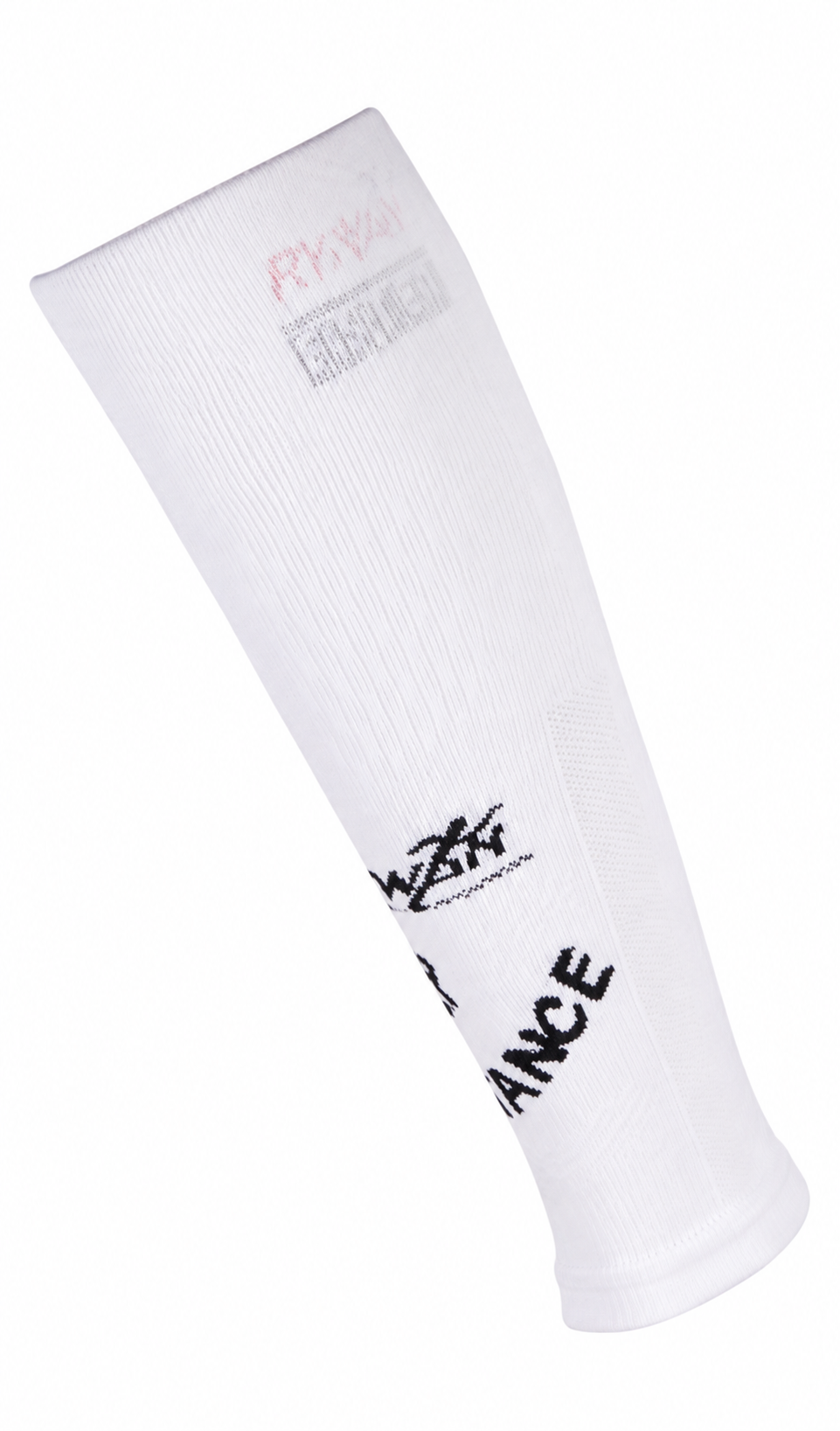 1062 Manchons running-trail RYWAN Follow Me &amp; Keep Distance COMPRESSION RUNNING Blanc Noir 1