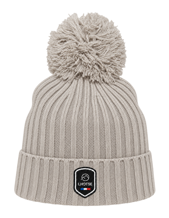 Bonnet doublé polaire unisexe LHOTSE Melko Gris sable 1 (2)