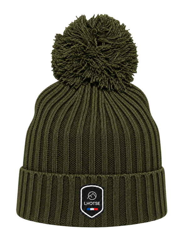 Bonnet doublé polaire unisexe LHOTSE Melko Vert kaki 1 (2)