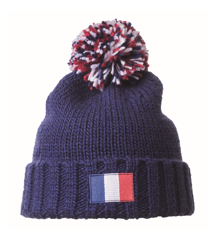 Bonnet doublé polaire unisexe France LHOTSE Idril Bleu marine 3