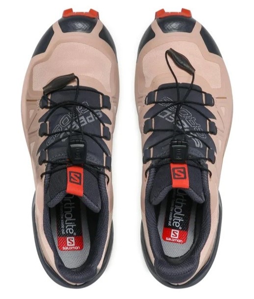 Chaussures trail femme Salomon SPEEDCROSS 5 GTX Beige Marron orangé Gris anthracite 8