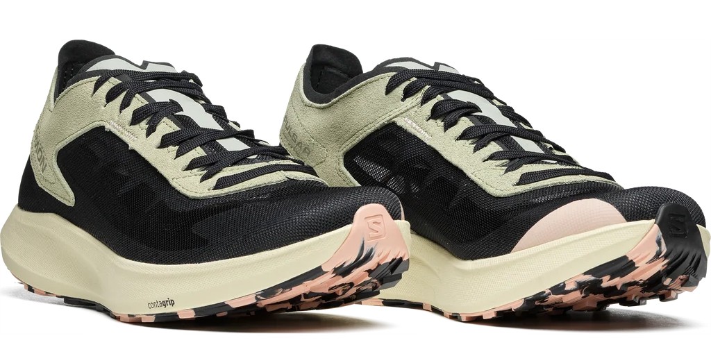 Chaussures trail unisexe Salomon PULSAR PRG Noir Sauge du désert Rose pâle 2