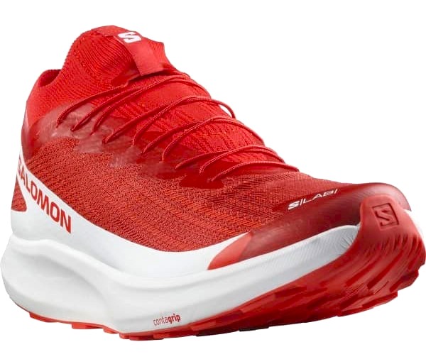 Chaussures trail unisexe Salomon S-LAB PULSAR 2 ROUGE FEU - BLANC 3