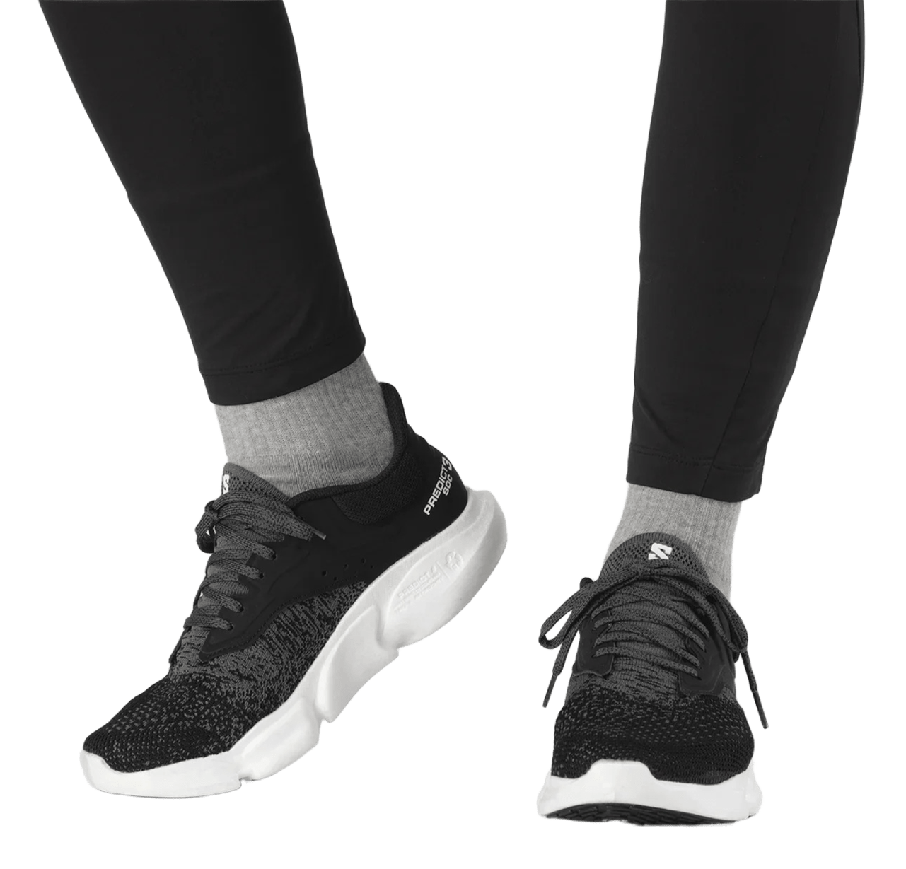 Chaussures running femme Salomon PREDICT SOC 3 Noir Gris anthracite Blanc 7