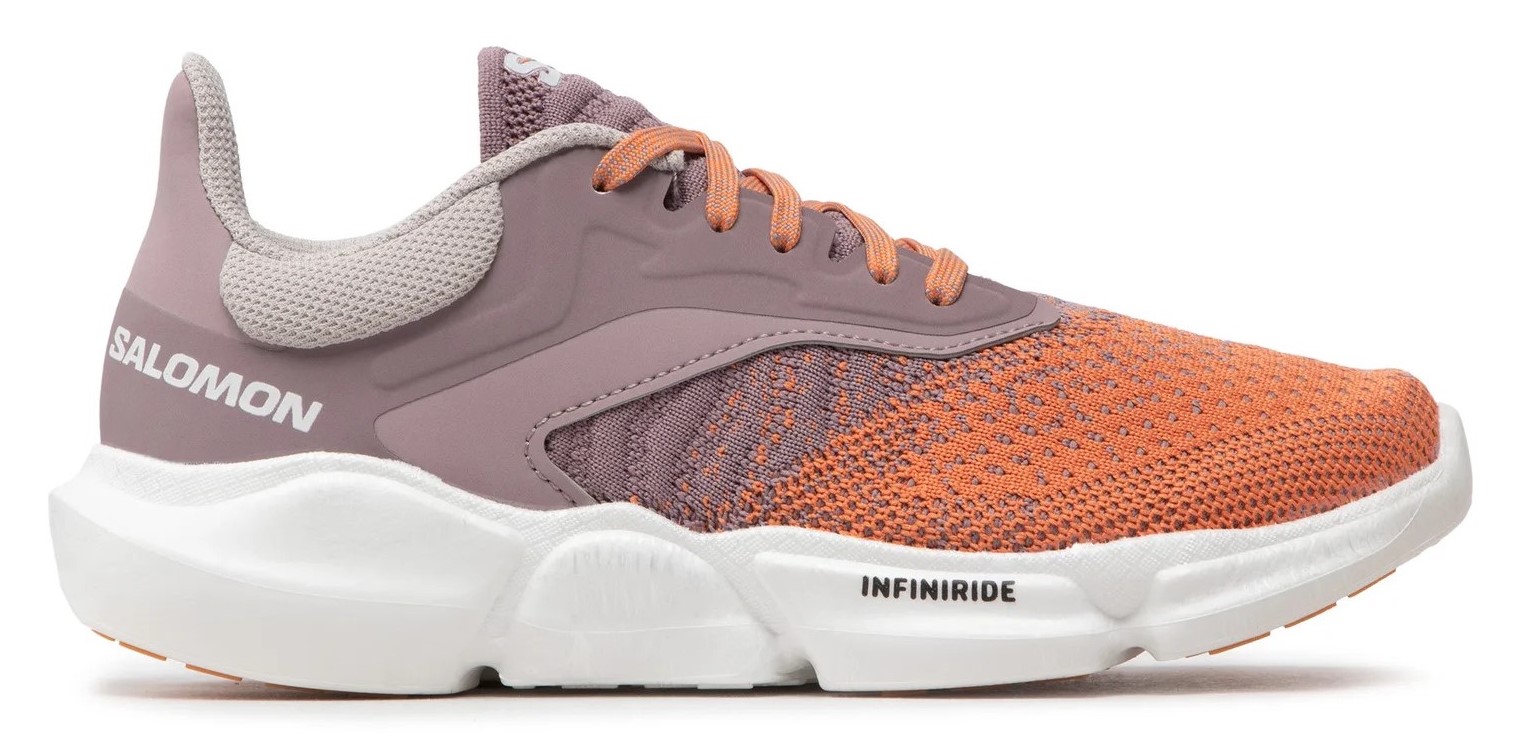 Chaussures running femme Salomon PREDICT SOC 3 Blanc Gris violet Beige orangé 2