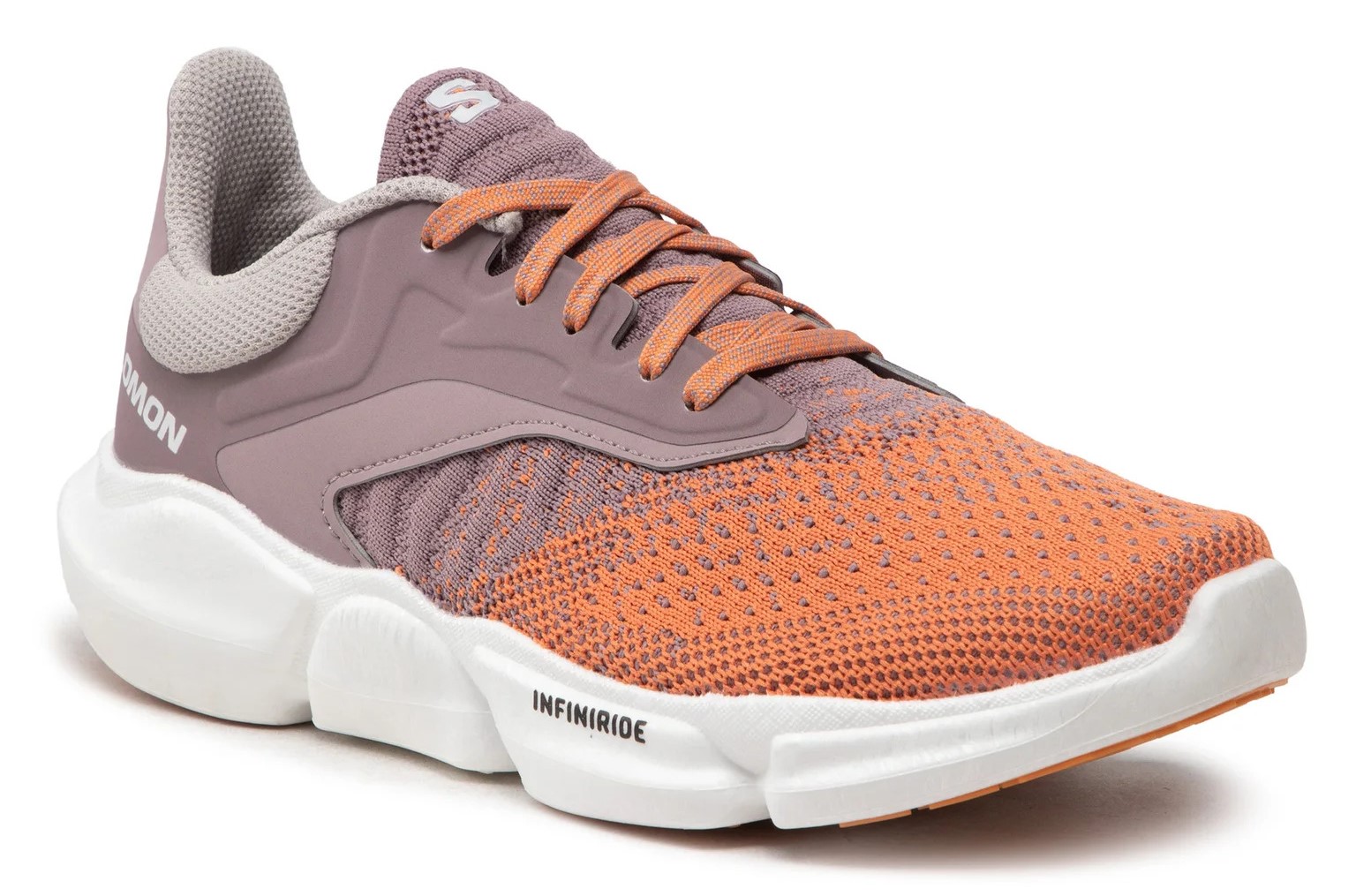 Chaussures running femme Salomon PREDICT SOC 3 Blanc Gris violet Beige orangé
