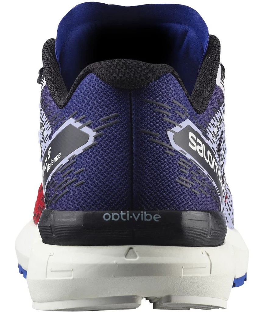 Chaussures running homme Salomon SONIC 5 BALANCE Rouge coquelicot Bleu clématis Noir Blanc 7