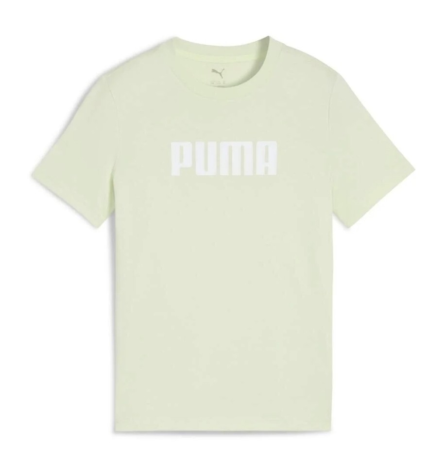 Tee-shirt à manches courtes coton junior fille Puma ESS Logo Tee B menthe illusion 1