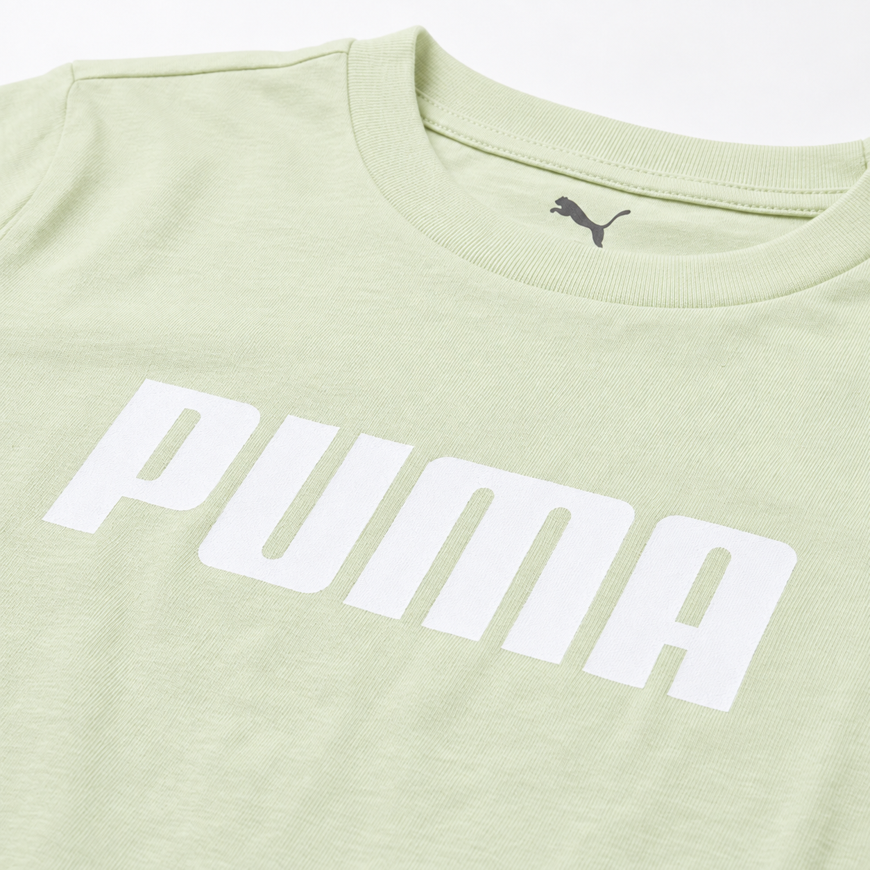 Tee-shirt à manches courtes coton junior fille Puma ESS Logo Tee B menthe illusion 3