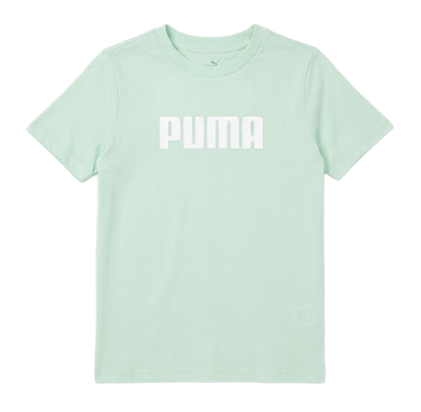 Tee-shirt à manches courtes coton junior garçon Puma ESS Logo Tee B menthe clair 1