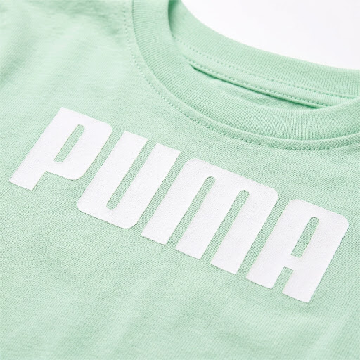 Tee-shirt à manches courtes coton junior garçon Puma ESS Logo Tee B menthe clair 3